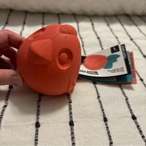 Bark Super Chewer Coral and Teal Bird Toy